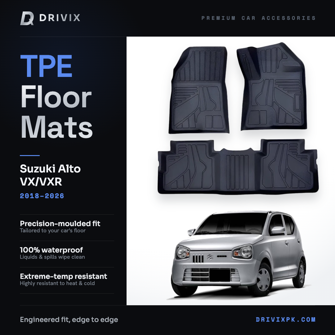 TPE Floor Mats for Suzuki Alto VX/VXR 2018-2026